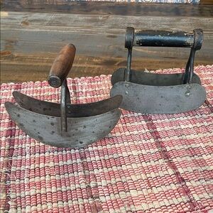 Vintage Metal and Wood Herb Choppers